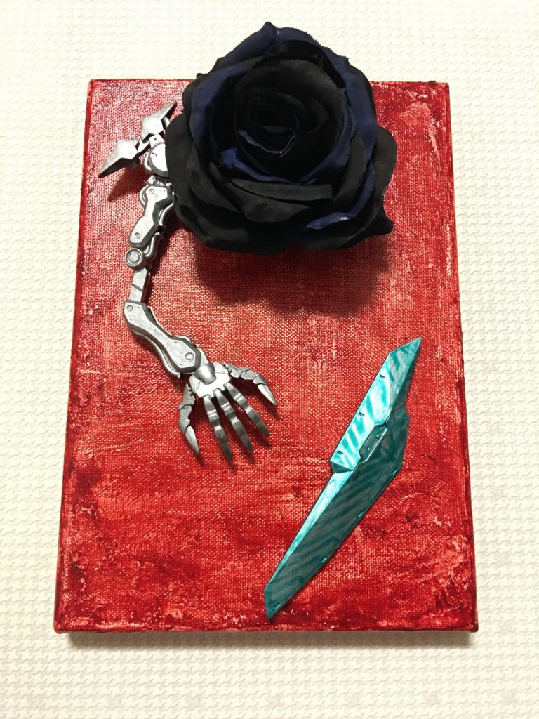 少しあおりで撮影。
(   。・v・。)ノ 今回この作品をアップするのに戸惑いもありましたが、ガンプラにはこのようにも使える可能性があるということをメッセージとして発信しようと思いました。