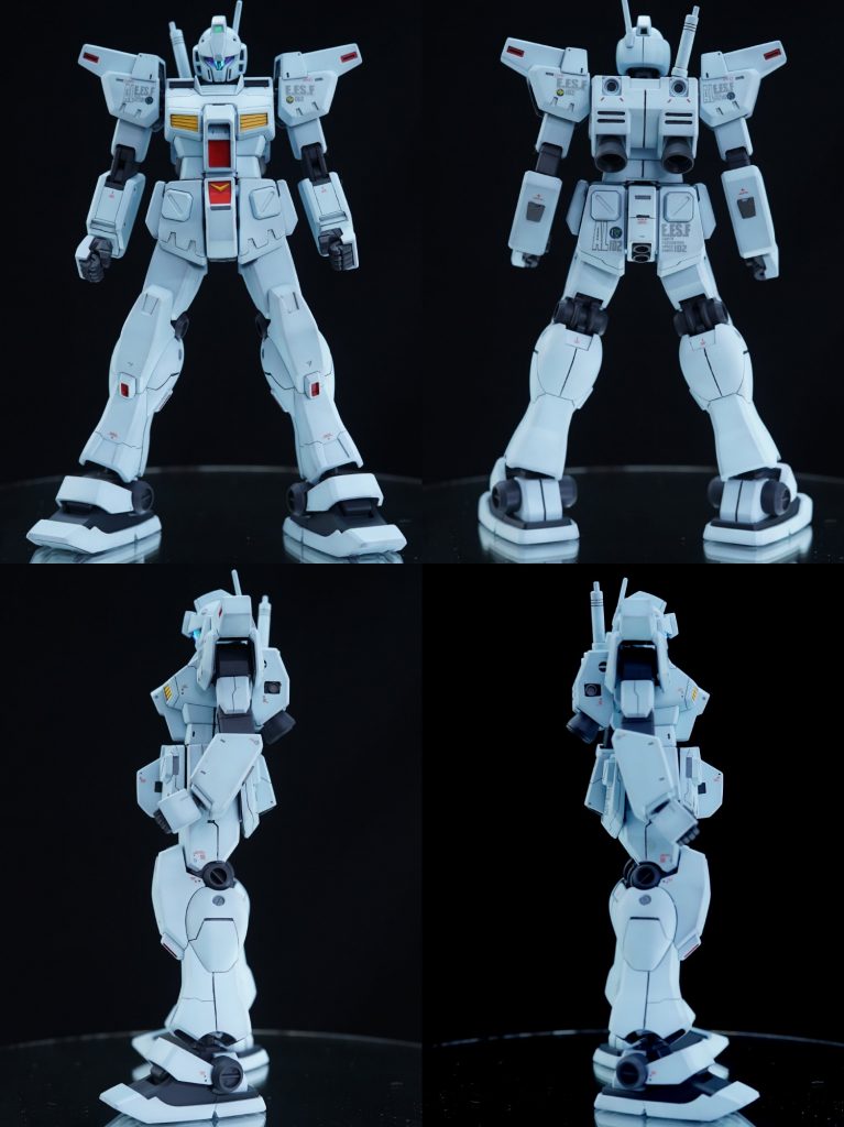 ## 四方からぐるりと。
ジムカスの微妙な色味を再現するのが難しいかな?と思っていたのですが、存外ドンピシャで作れたのでしょぼんぬ的には大満足です!(調色レシピの