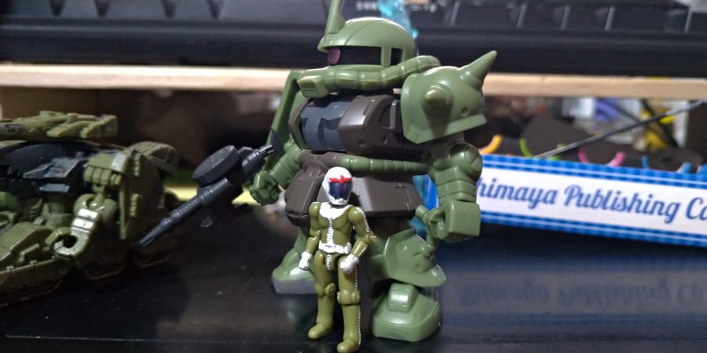 本来はこの色でした。なんとなくMSVっぽい色だなーって思ったんですがたぶん高機動型の一般機カラーなんだな。