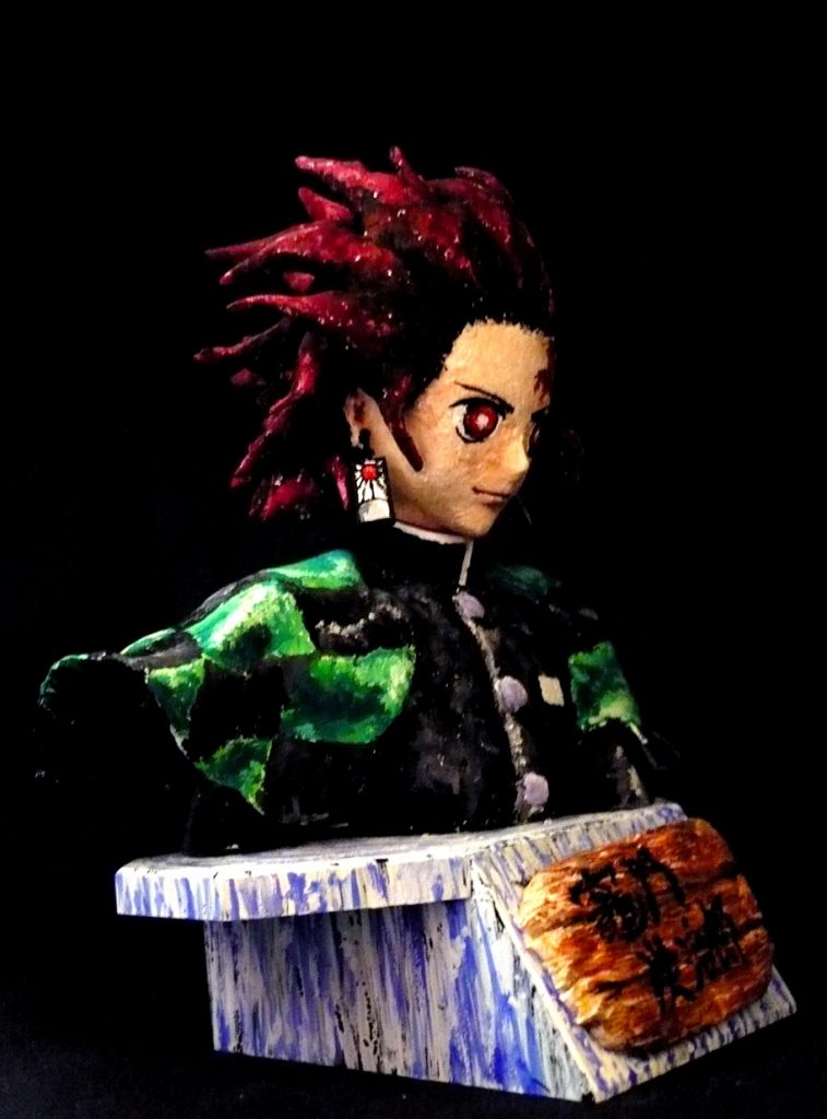 いつもと同じように筆塗りしてイラスト風な明暗等を表現しています。