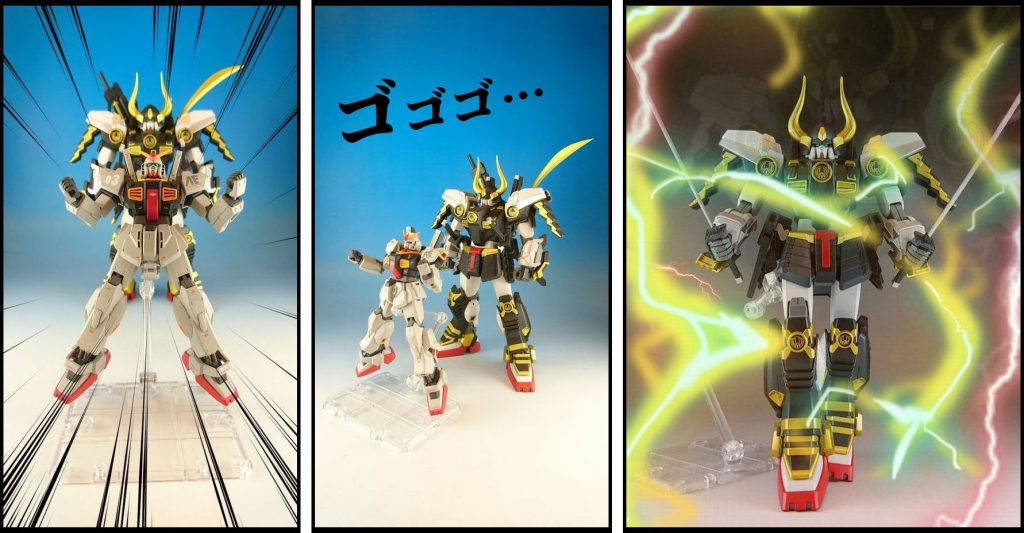 武者頑駄無鎧とメタモルフォーゼしたガンダムMK-Ⅱは、
地上すべてのエネルギーとシンクロし、自然現象さえも変えるパワーを出すことが可能となるのである。