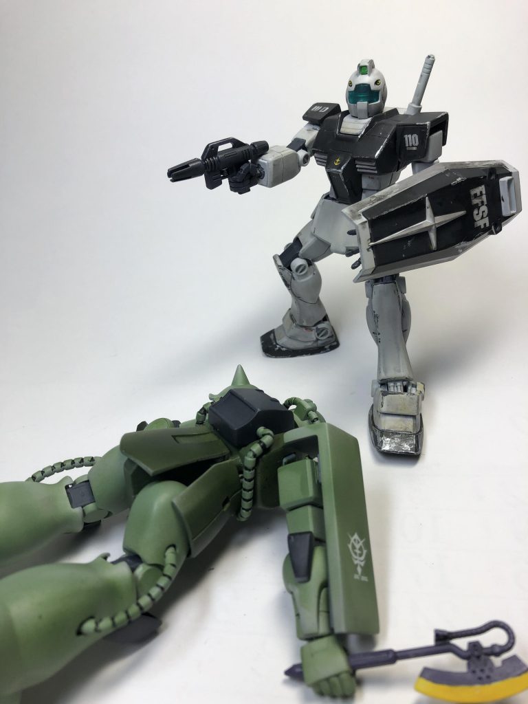 コロニーの落ちた地でのジムに近づけたかな？でもEFSFではなくEFFだったみたいですね…