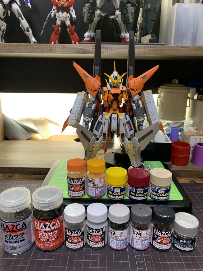 塗料です。
フレームはメカサフのライトとスーパーヘビィ、関節部分にシルバーを使ってアクセントにしています。
ご覧いただきありがとうございました( •̀ᴗ•́ )/