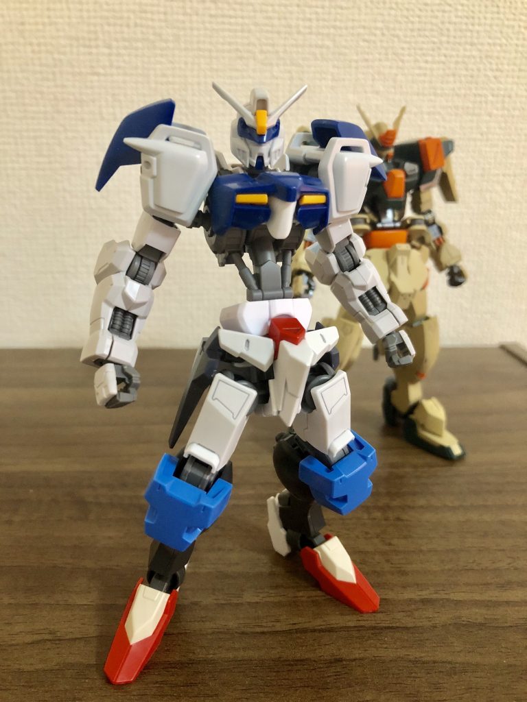 塗装前、HGデュエルガンダムと鉄血シリーズをメインにミキシング。