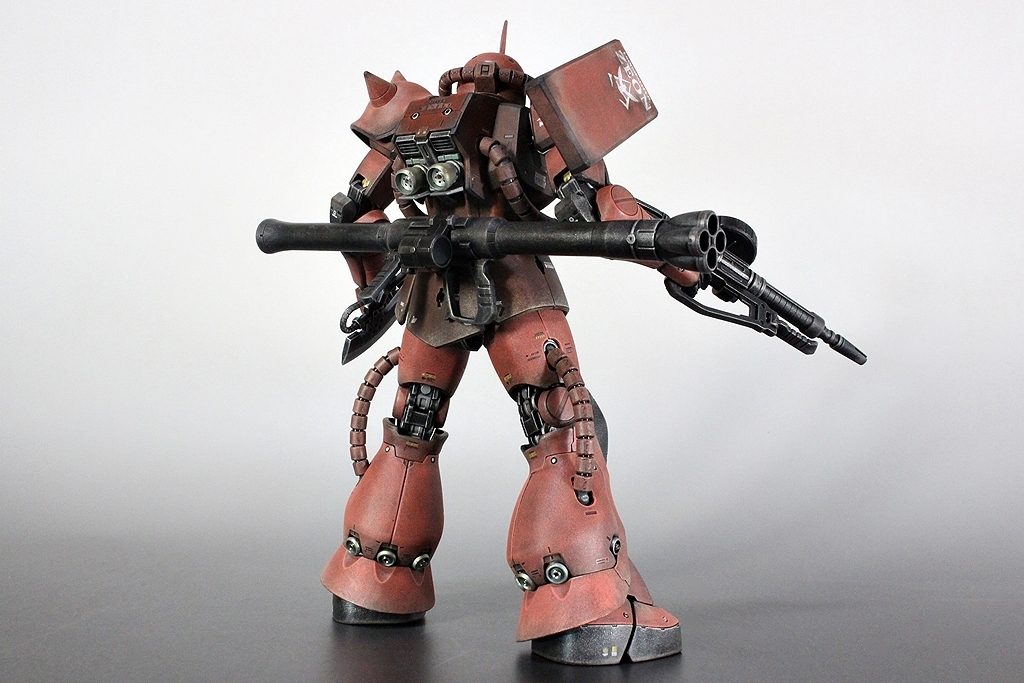 #MG MS06Sシャア専用ザク　ドライブラシ全塗装–4枚目/制作者：matever1.5 まてや