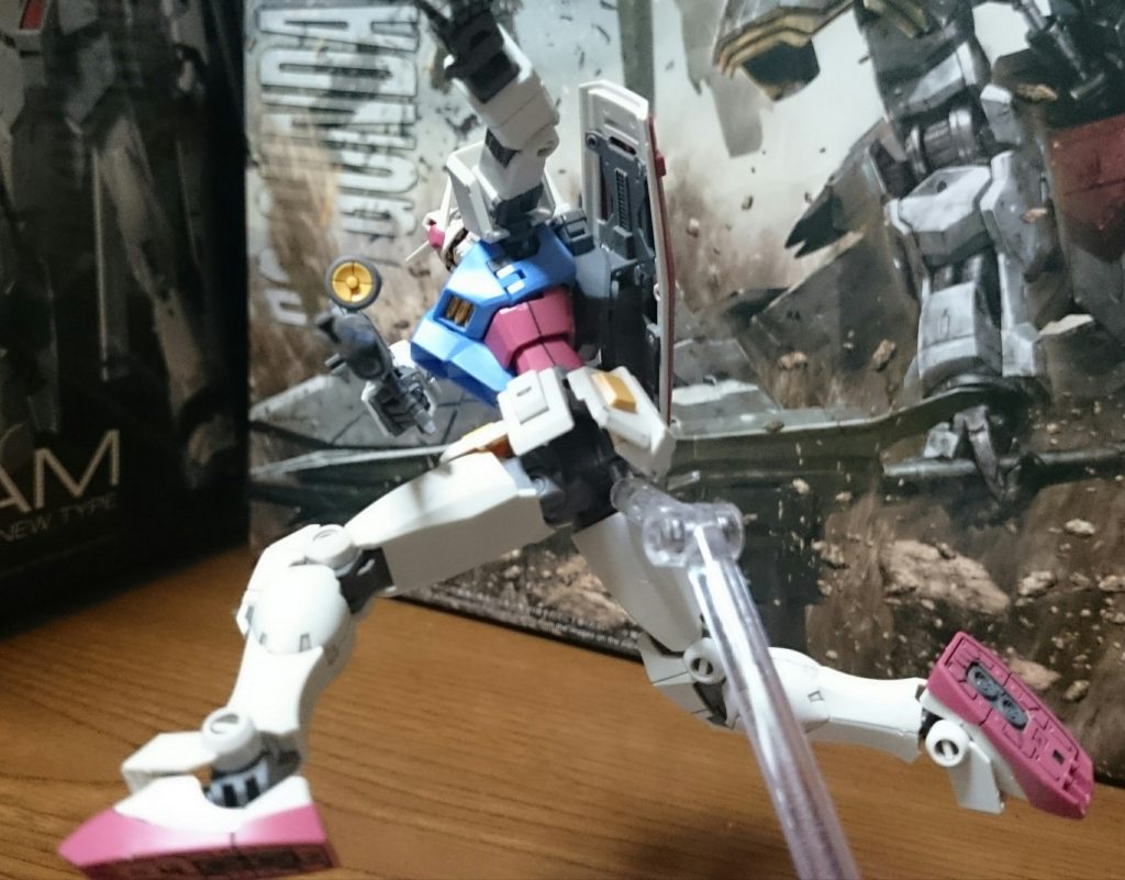 コンスコン隊戦での背面撃ち！
正直ナナハチの立体物の可動はこれが決まってナンボだと思ってるっス