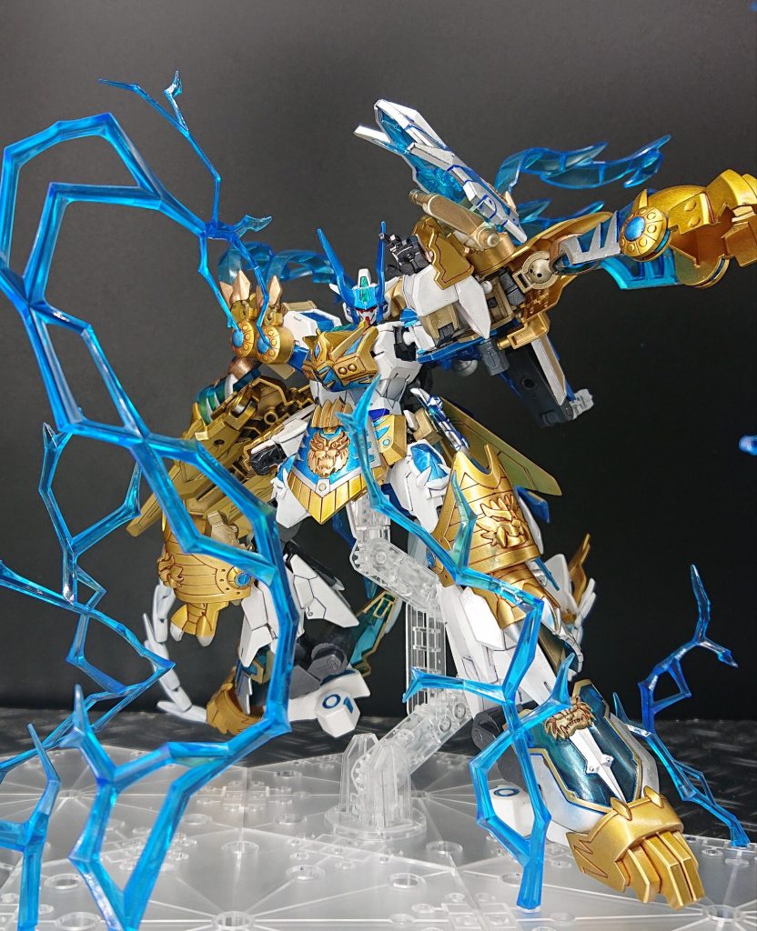 【無双頑駄無(孫権之型) 前】
「我は一騎当千、これまさに無双なり！」
ユニットを取り付けることにより、SD三国伝轟大帝孫権ガンダム虎燐魄のリアル体型風の「孫権之型」形態となります。

なお、この作品は、自分のダイバーズコン参加作品である「孫権ガンダム」[https://gumpla.jp/hg/48551]をパワーアップさせた機体という設定です。