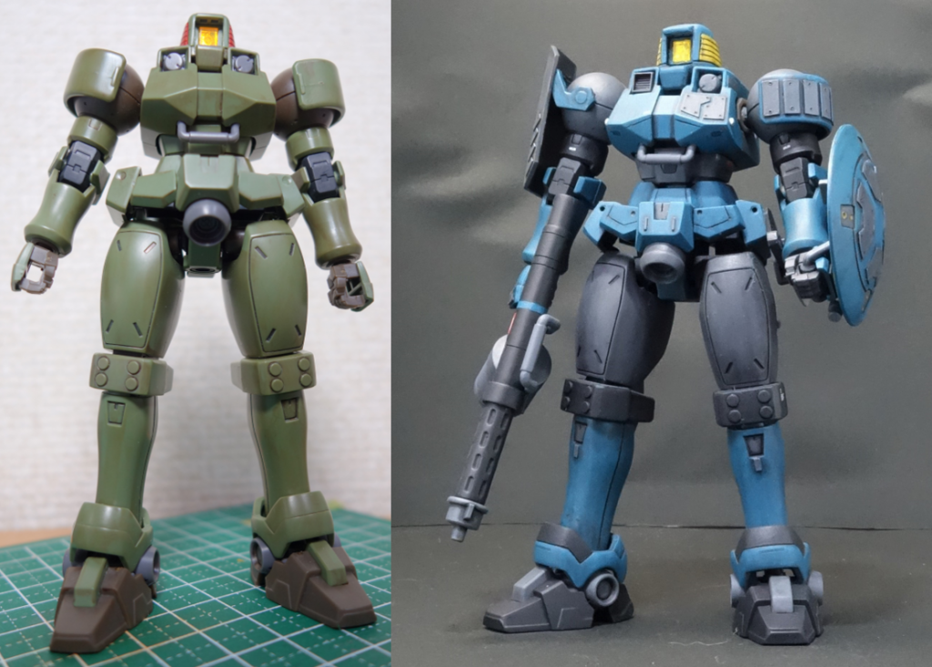 リーオーのキットは発売日当日に買って、リアルタッチマーカーでちょっと汚して完成したものです。まさか二年越しにリーオーのキットにここまで手をかけるとは思っていませんでした。