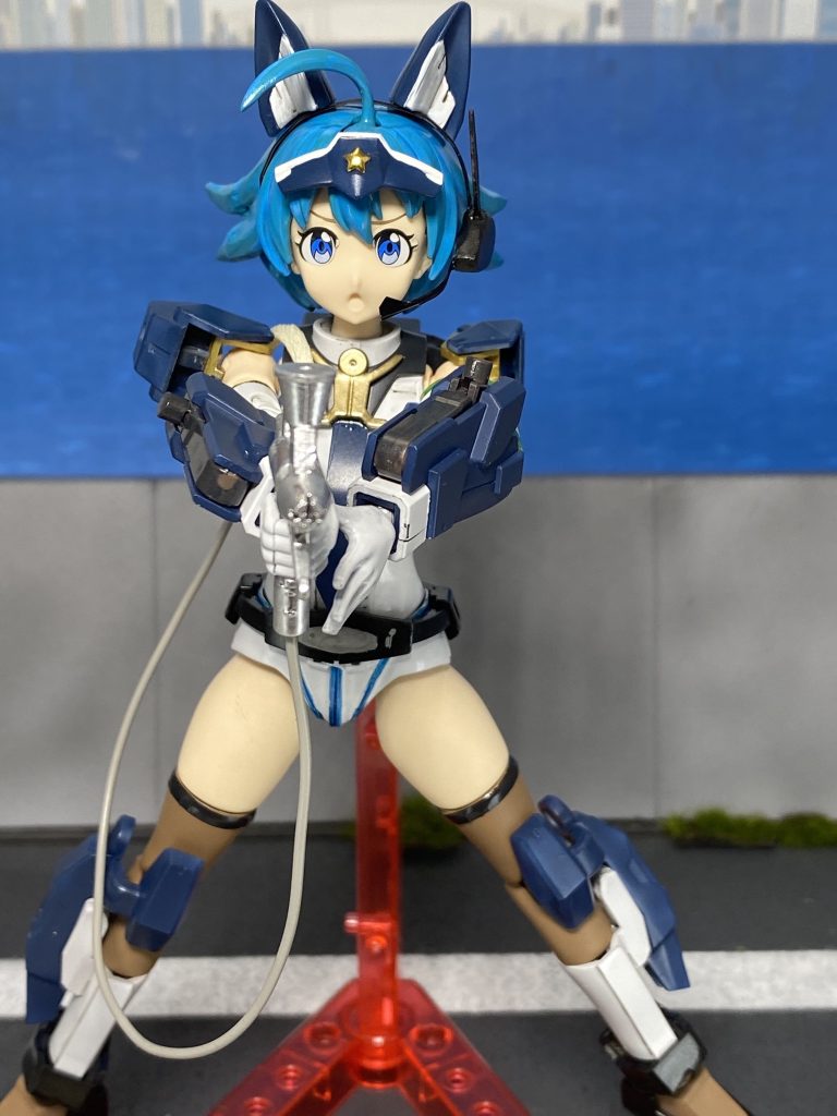 続いて武装をご紹介。
Pスプレーガンはペイント弾を噴射して犯人を追跡・制圧するための必携アイテム。
いわゆるホールドアップってやつ?