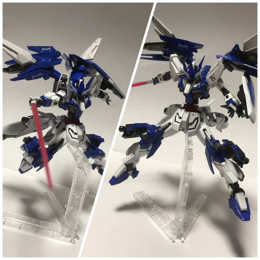 ビームサーベルで！！ 機動性が売りのこの
機体はまさしく蝶のように舞い蜂のように刺す！と言った感じですね！
バックブーストすることも出来他の機体より小回りもききます！ 
さらにさらにスラスターを全開にして直進スピードを上げるとトランザムに追いつくことも出来ます！