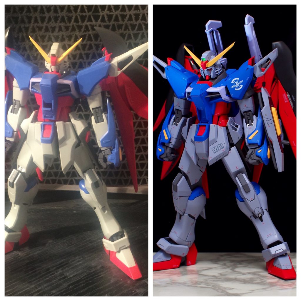 素組と比較、襟をぐっとあげ手足を太ましくすることで、首肩周りの筋肉をつけたアスリートのような体型に。