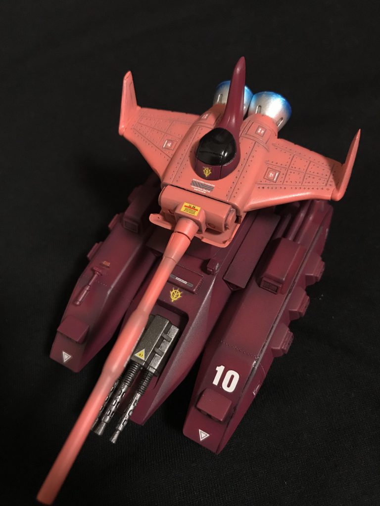 シャアが地球降下前から準備はされていたが、ガルマ戦死のため実戦で使われることはなく、一年戦争終戦後廃棄された。