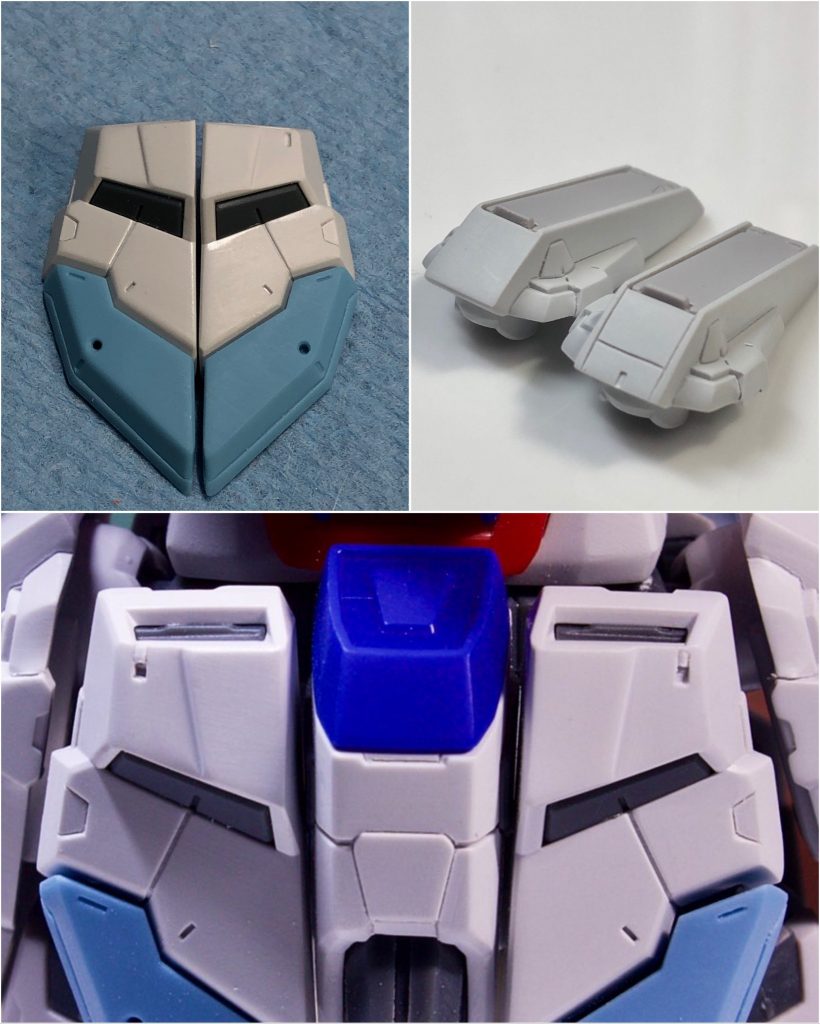 全体のバランスを見てディテールの追加
スジ彫りと凹モールド、プラチップ埋め込み