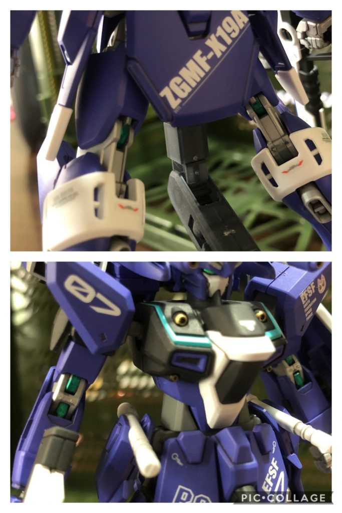 腕部、脚部、コクピット周りにサイコフレームを搭載
という妄想。