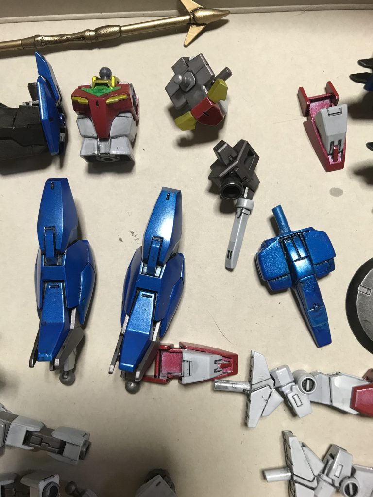 テッカマンスペアー&ペガスⅢ スミ入れ工程