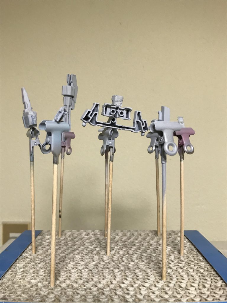 エアブラシ サーフェサー吹き工程