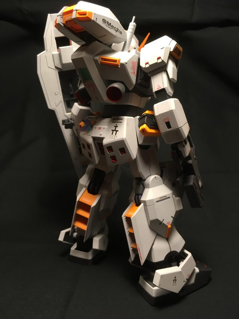 バックショットです。撮影が下手なので上手く撮れていません...
光源をもっと多く用意してあげればきれいに撮れたように思います。