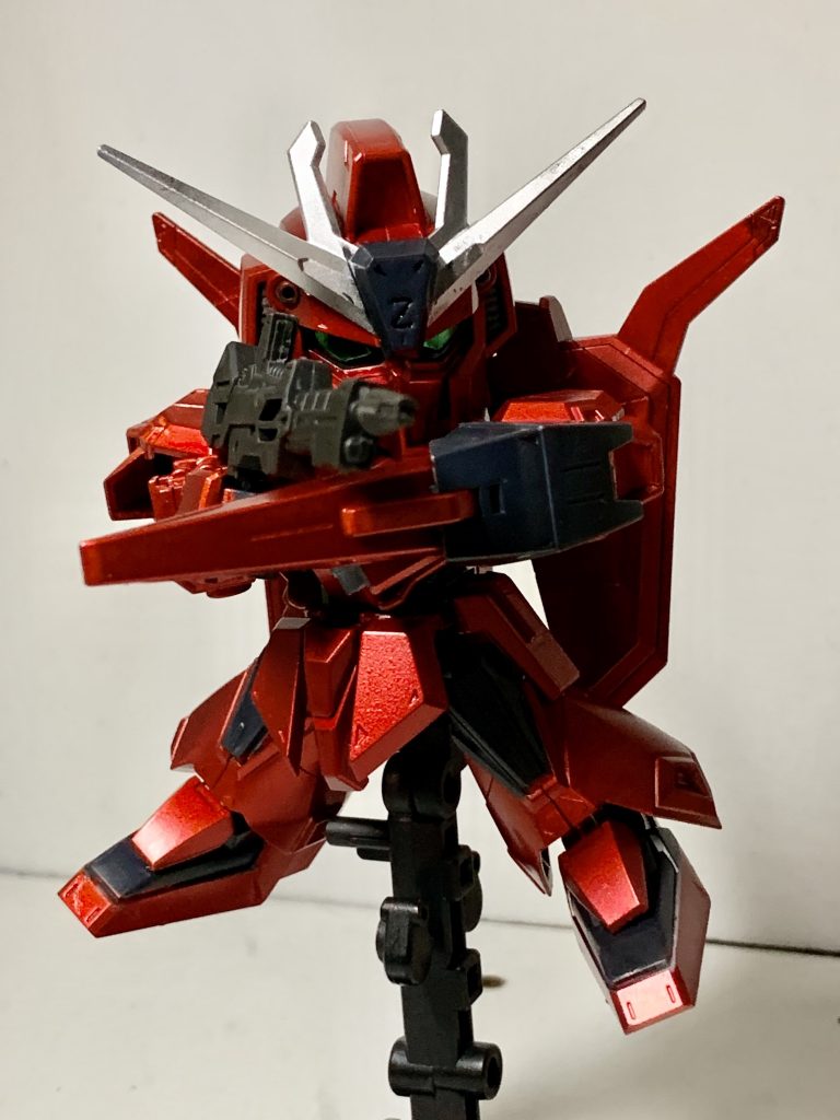 盾で支えつつ狙撃っ!!フレームがSDだから可動域は CSより狭いけどそれでもかっこいいのはSDCSの良いところですねー