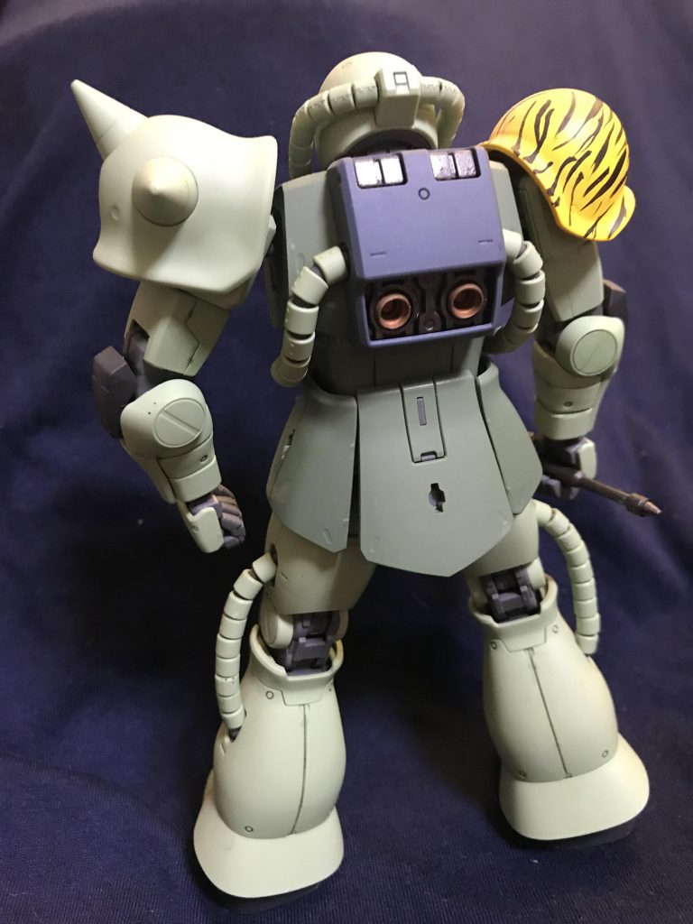 自称「サイゴンの狂い虎」こと、ジオン公国地球軍アジア地区ホーチミンベース駐留のグエン・キミヅカ大尉の愛機。
右肩の虎模様のアーマーが歴戦のMSを匂わせるが連邦軍との交戦はなく、ダナン周辺の哨戒任務のみで終戦を迎えた。