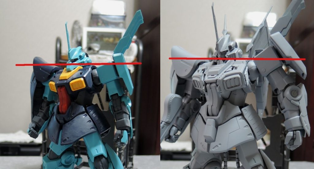 肩位置を少々イカリ肩に