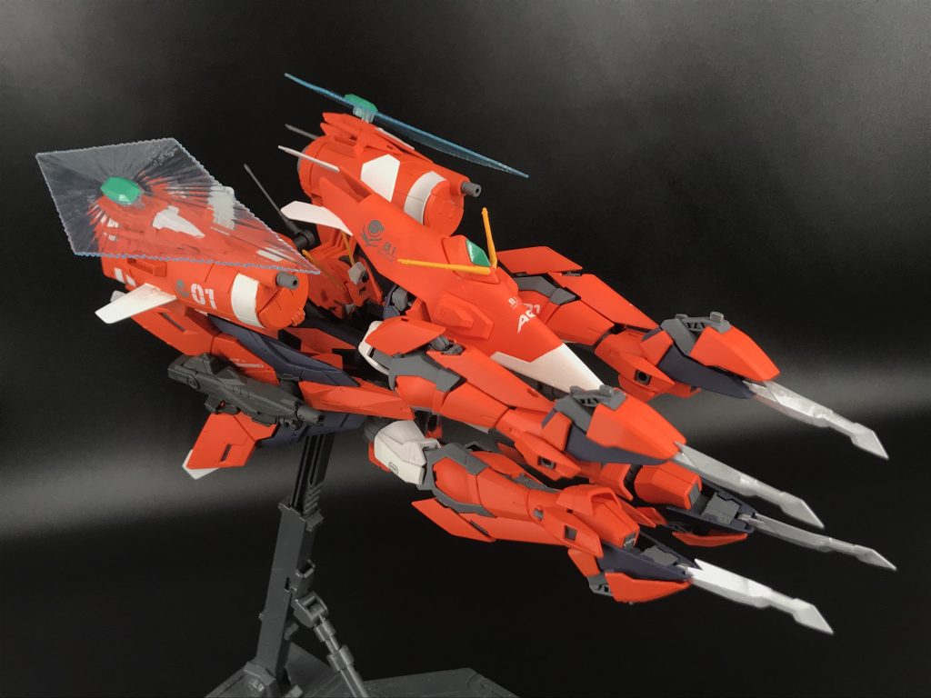 一応プラモでも陽電子リフレクター展開状態っぽくできます。シールドは1/100 レジェンドの物です