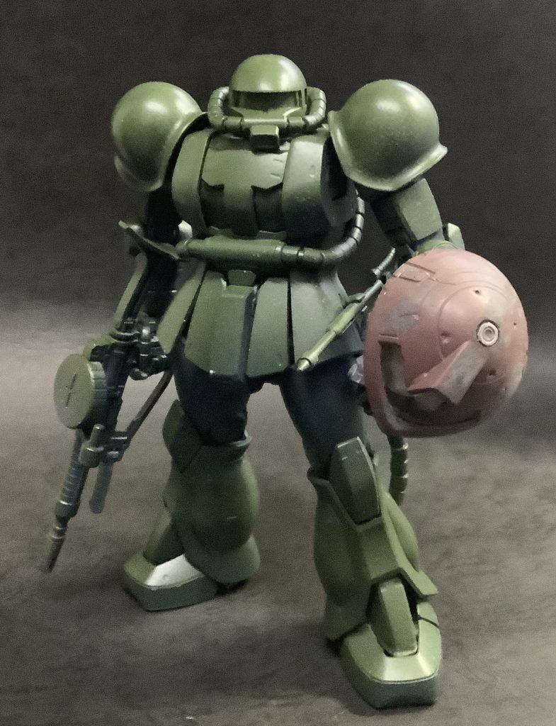 ガシャポンのゴッグヘッド（ジオニックアイズ）で作ったシールドを装着