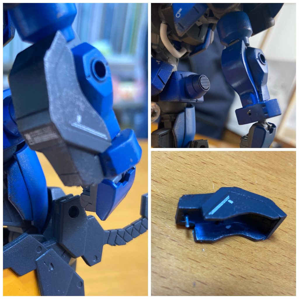 ブリッツロッド収納部はプラ板よりスクラッチ