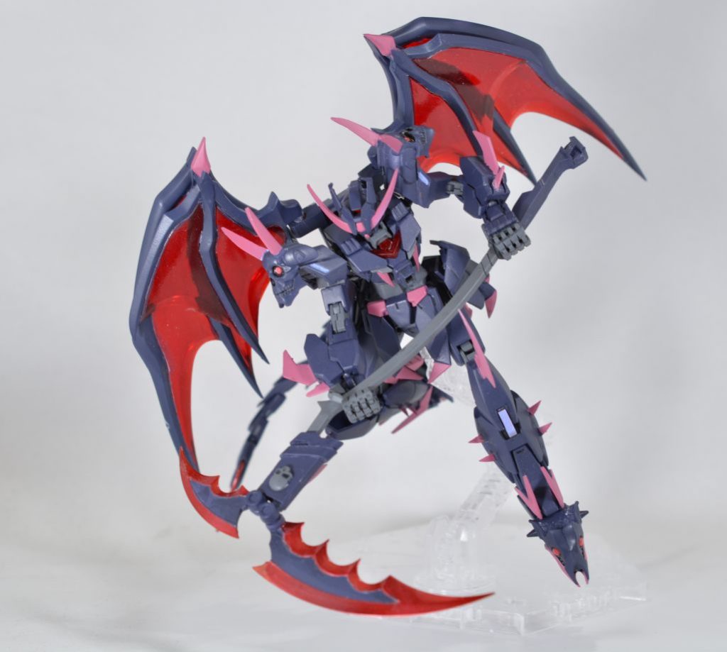 メイン武装は大鎌になります。MSGスカルマサカーをベースに作成。