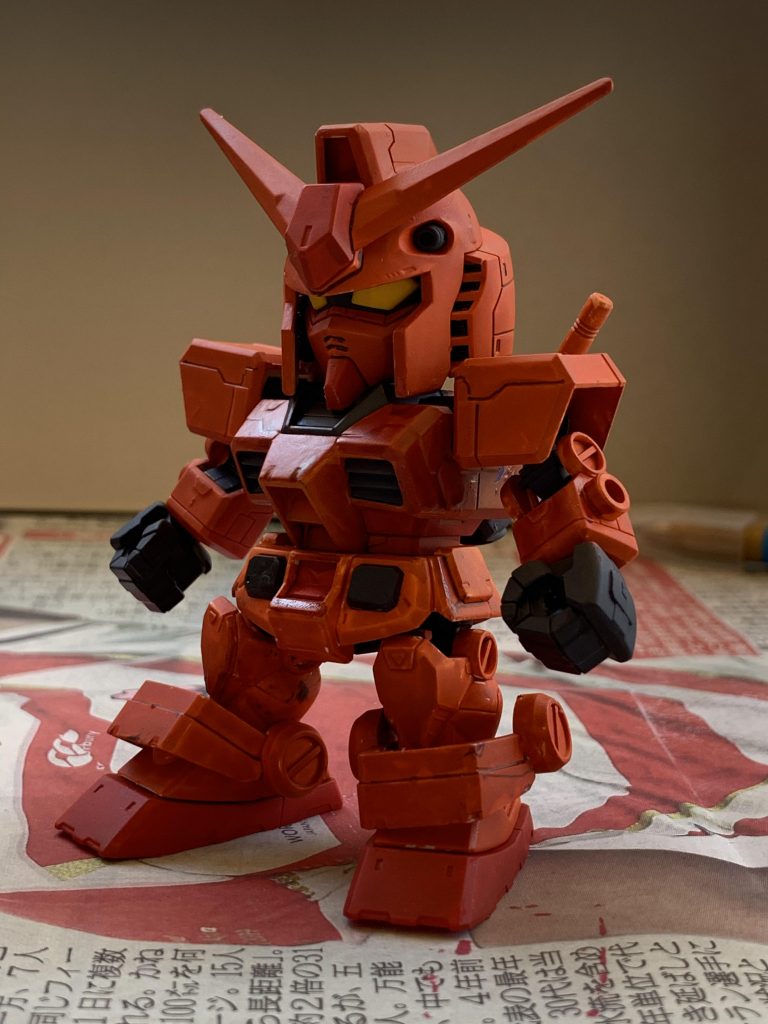 艶消しトップコートを吹いたんで結構落ち着いた感じになりました。マーカーで塗ったんでムラがw