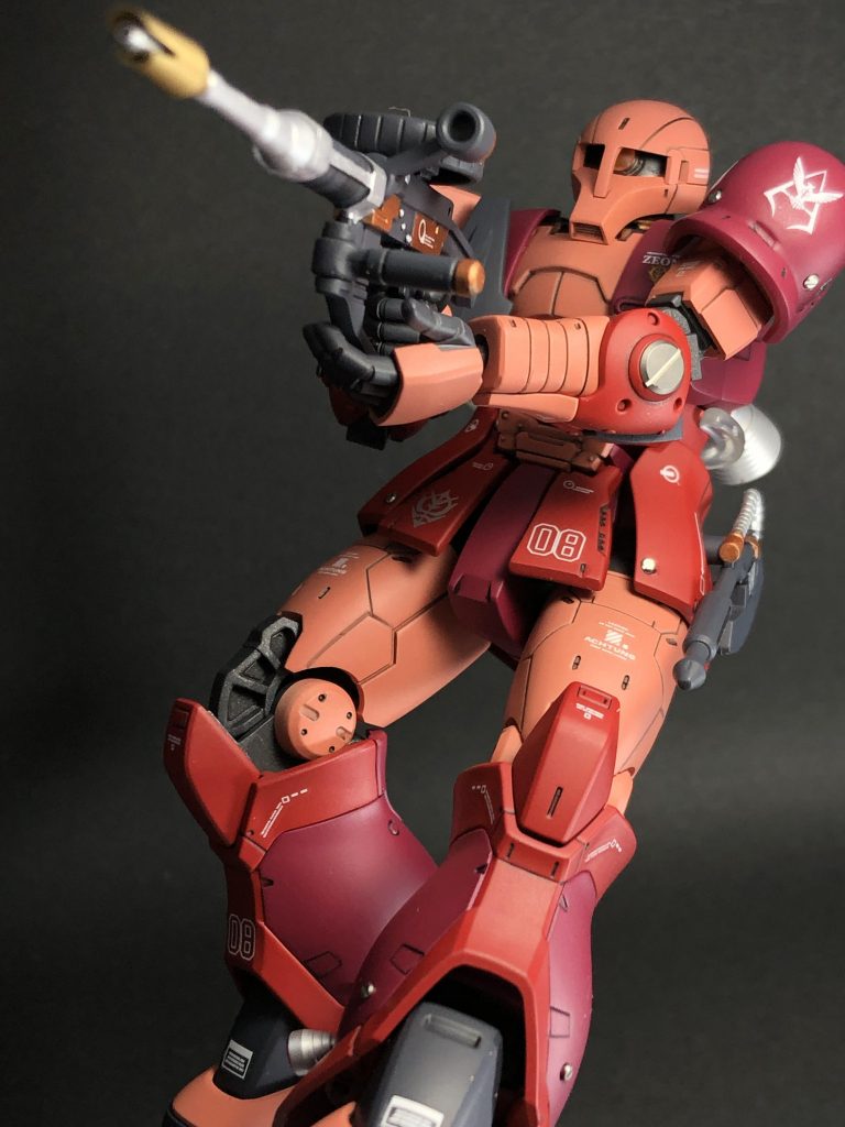 HGオリジン版ザクⅠシャア専用カラー–5枚目/制作者：ぽんじゅ