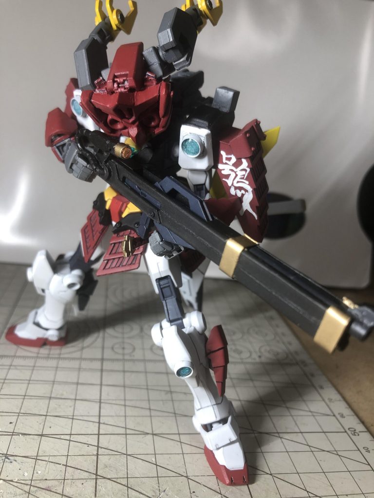 武装2.武者ガンダムといえば種子島ライフル、ということでスクラッチしました。フクロウの頭を被って暗視長距離射撃モード
