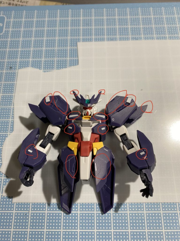 赤く囲んだところにディテールを追加したり、シャープ化したりしました