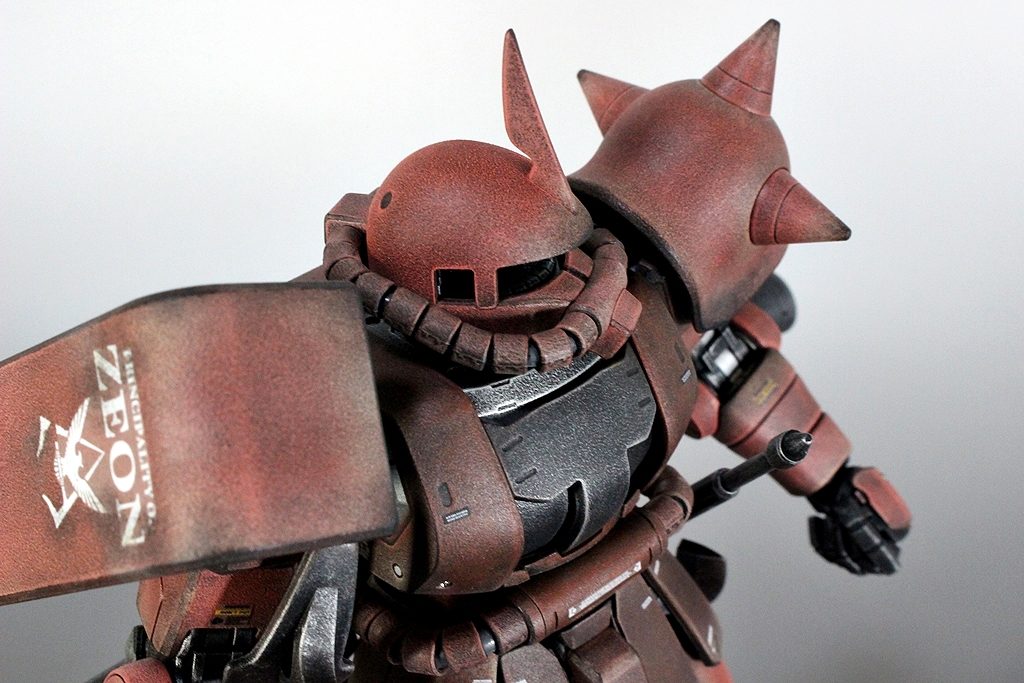 #MG MS06Sシャア専用ザク　ドライブラシ全塗装–3枚目/制作者：matever1.5 まてや