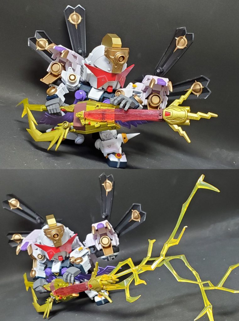 最終演目「雀邪華雀（じゃんじゃかじゃん）」
「号砲雷落」を本来の銃の形態に戻し、それまでの演奏によってチャージした雷のエネルギーを一気に放出するソウオンマルの最大必殺技。