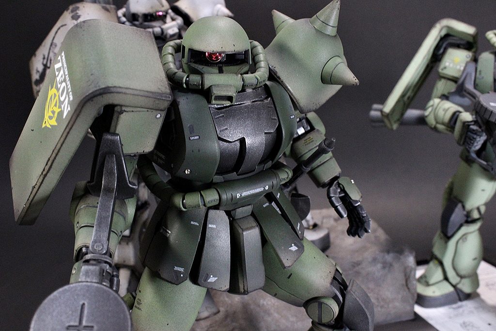 エアブラシにて全塗装後ドライブラシにてウェザリング仕上げ