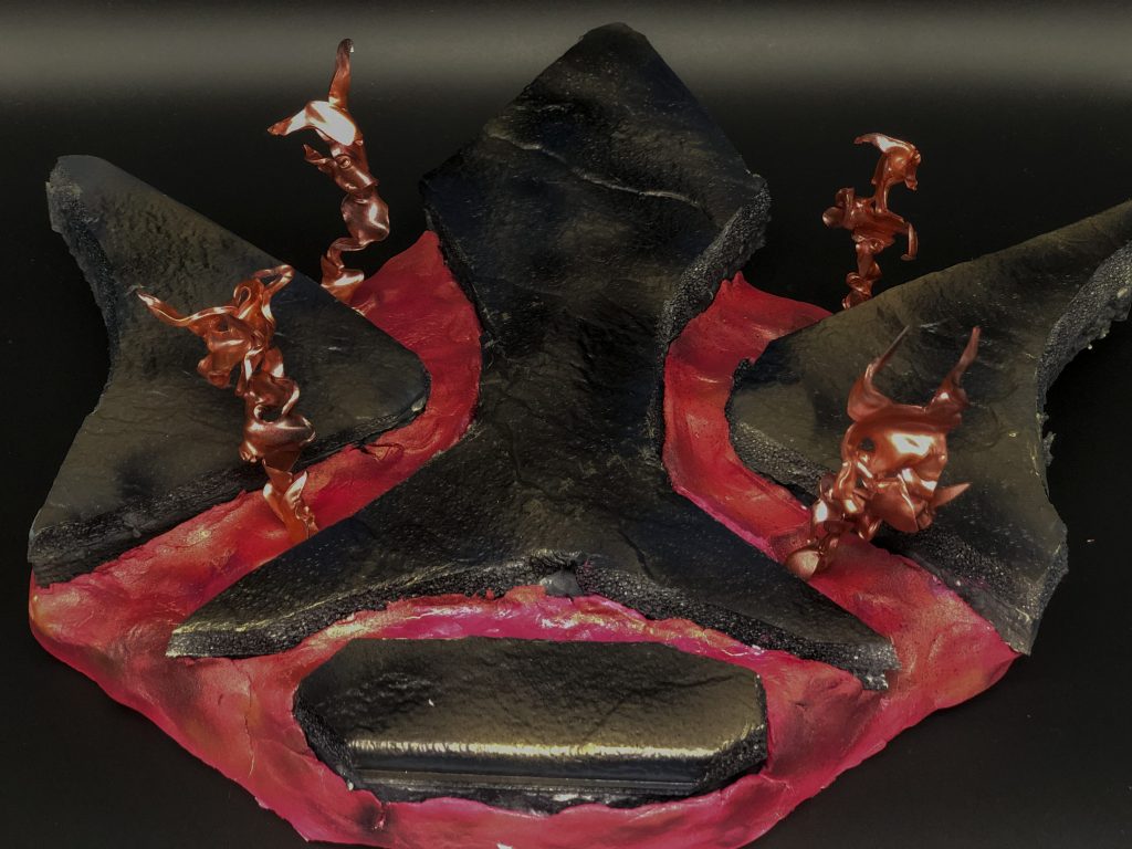 画像は文字やら本体で見にくかったと思いですが土台はマグマ地帯を鉄華団のロゴ風に仕上げましたよ(≧▽≦)ゞ