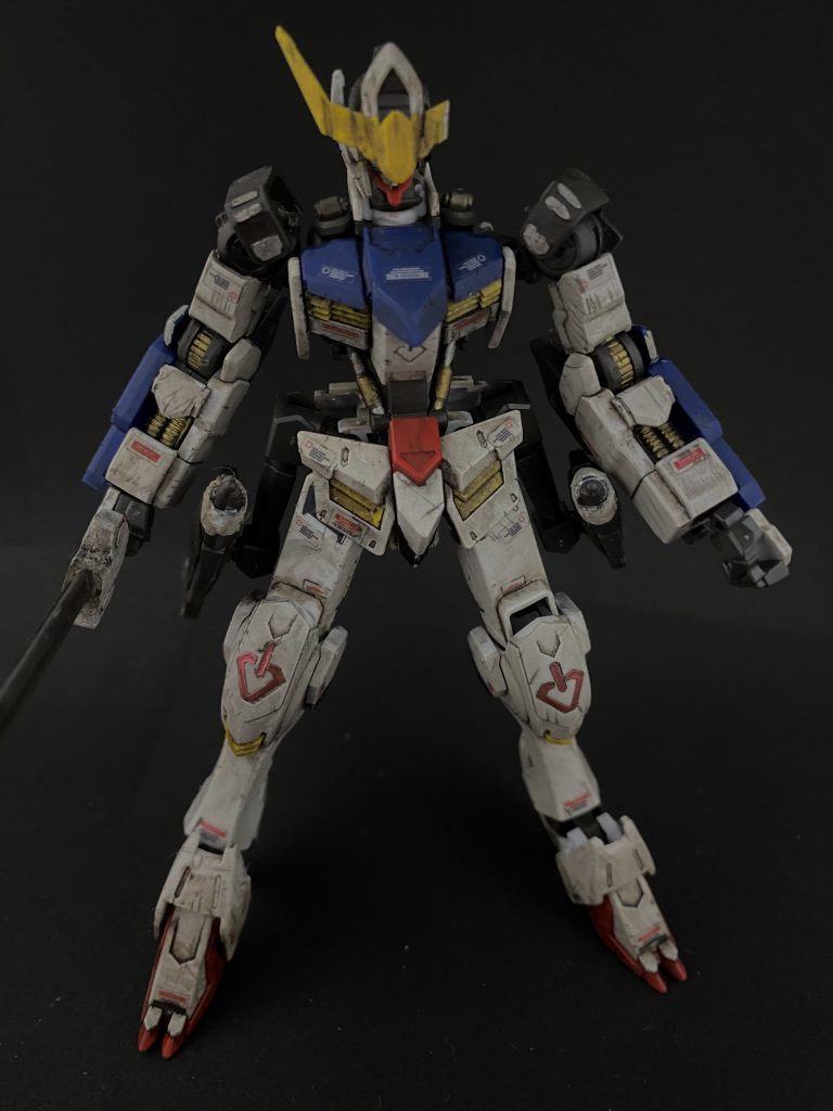 バルバトスにつや消しと汚しをした状態です。この時点ではウォッシングしかしてません。