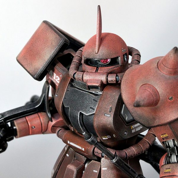 #MG MS06Sシャア専用ザク　ドライブラシ全塗装