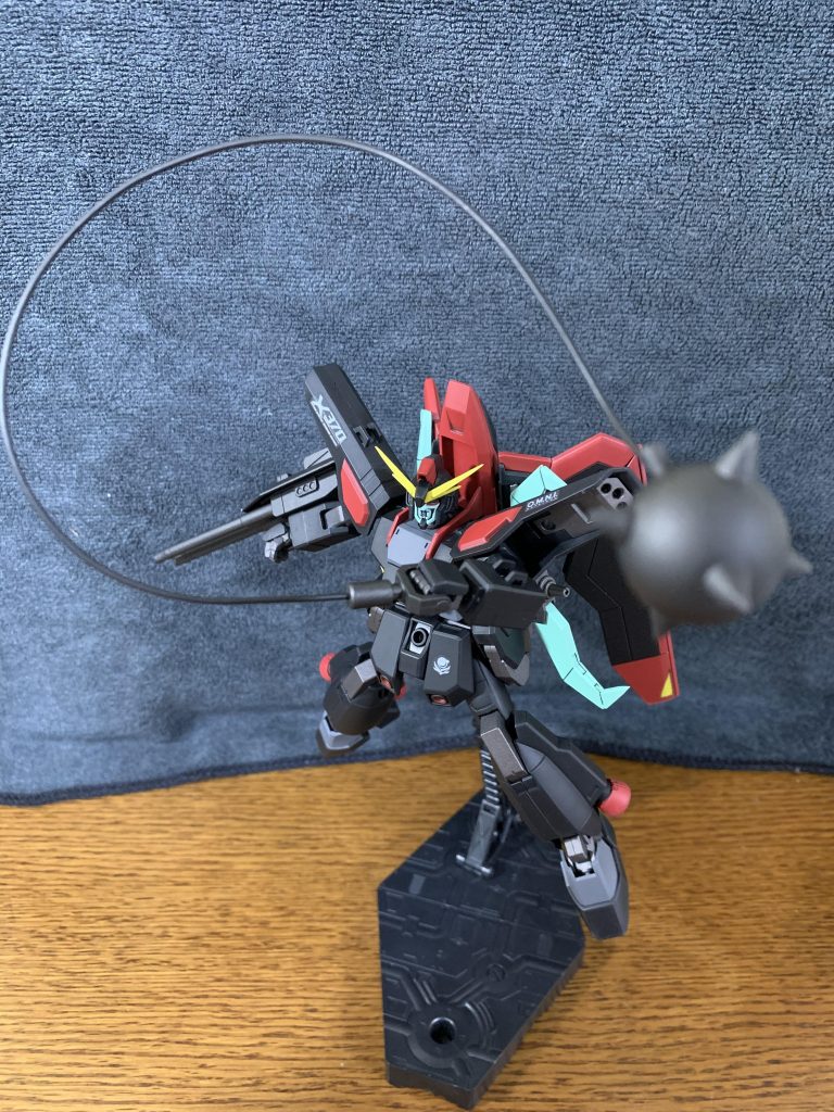 ミョルニルは付属のリード線から、針金芯入りの物に変更して延長してあります。