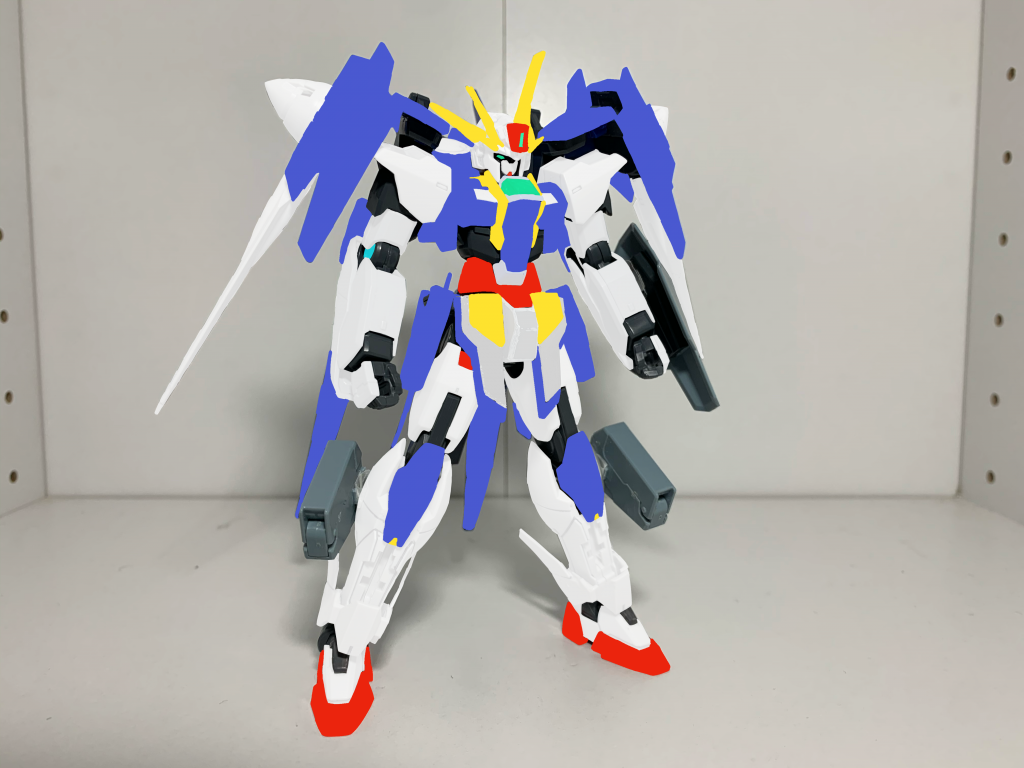 ラストにカラーリング。今回もアイビスで色乗せしています。トリコロールにしたのは他でもなく｢自分こそが主人公｣だと言える機体を作りたかったからです。趣味の世界ではみんな自分が主人公、それこそが至高( ˘ω˘ )いかがだったでしょうか。初めてにしては上手く機体バランスをまとめられたかな～と自分は思います。宜しければ熱い高評価、レビューお待ちしております！