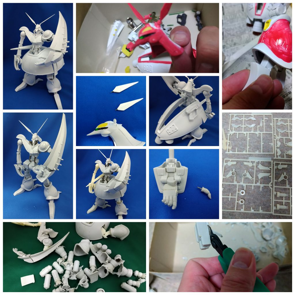 作業工程など。接続は0.5mm、1mm真鍮線などを使用。