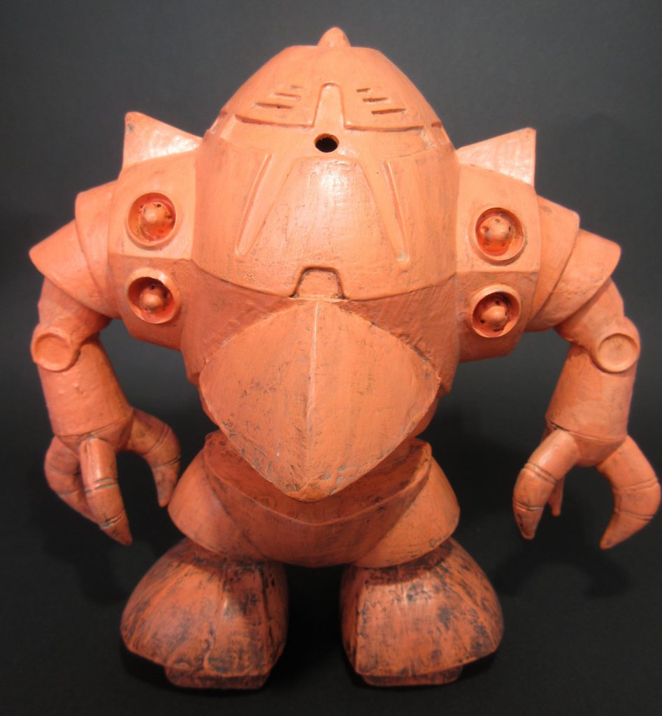 正面ショット。旧キットゾックの見た目、雰囲気が土偶ぽいのとサイズが丁度いいと思い素体に。