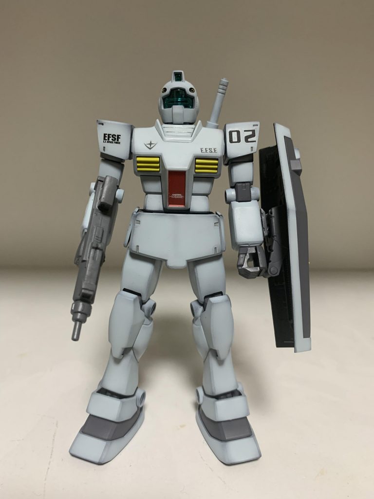 本体:ライトグレー+スカイブルー少量
関節:メカサフヘヴィ+黒
黄色:サンシャインイエロー
赤:フラットレッド