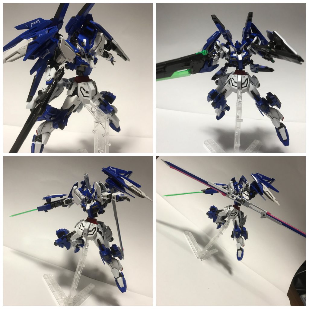 そしてこの機体最大の特徴でもあるこの形
態！ 
先程紹介したソード、ファンネルをバックパックに装着する事が出来その戦闘スタイルをさらに強化できます！！