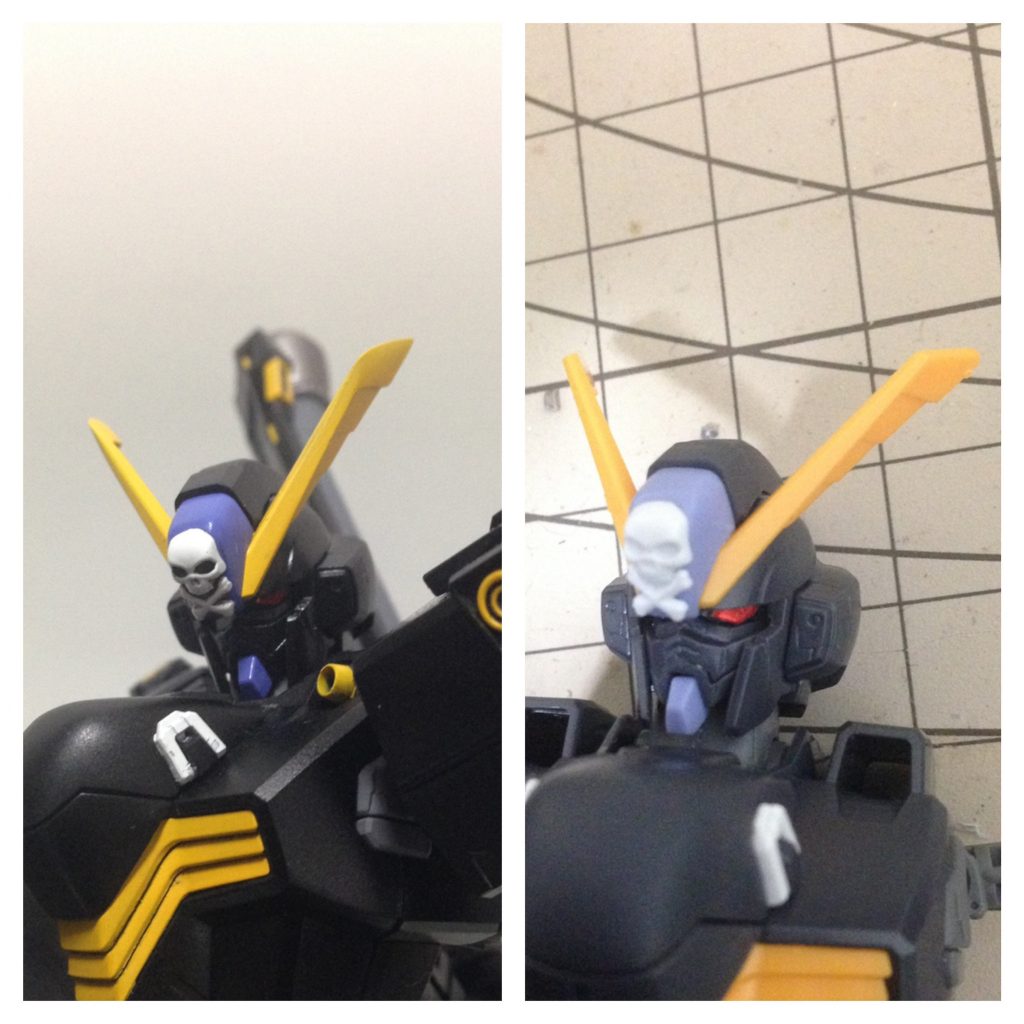 まるでフライドポテトの如く太い角はシャープ化しています。これだけでも随分精悍な印象に変わりますね!
その他踵の羽?見たいな部分も尖らせています