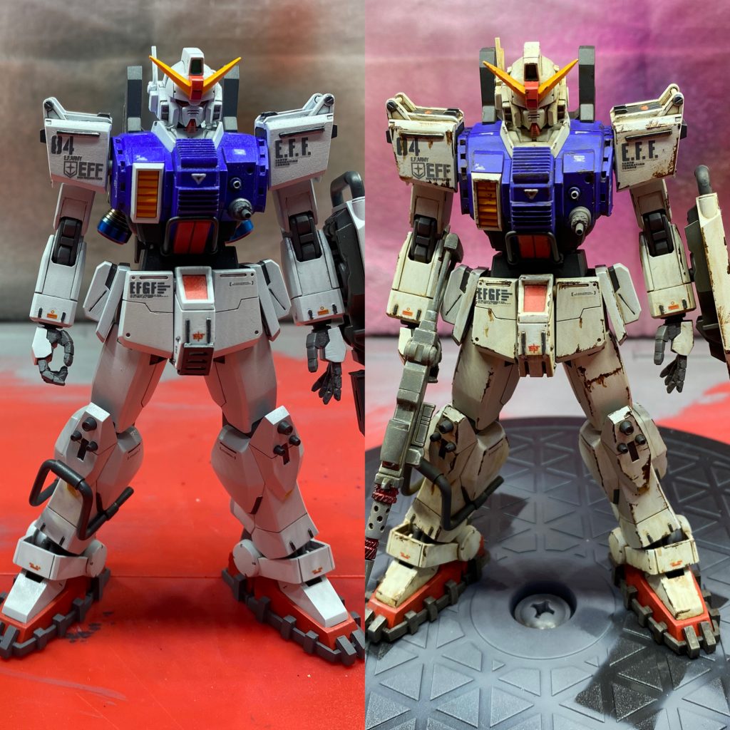 本塗装とウェザリング後です。だいぶ印象が違いますよね☺️