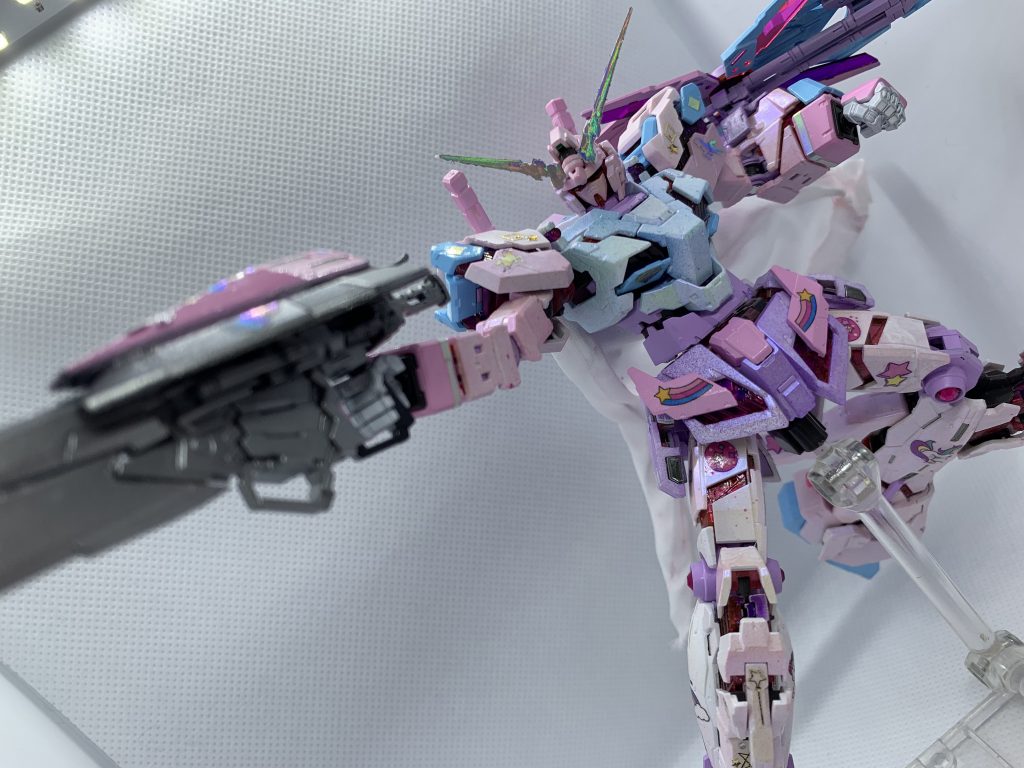 キャンディフレームを展開後N-TDとは別でK-DP(キャンディデストロイパニック)システムを発動
発動後機体を30秒間トランザムに似たような機動性を発揮
しかし使用後は操縦者に精神的ダメージや苦痛を感じるため鋼のメンタルを持っていないと使うのは難しい