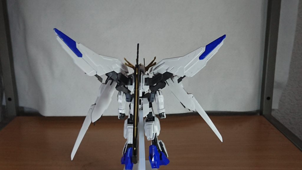 背面。マルコシアスのバックパックが重くてポージングがつらみ…