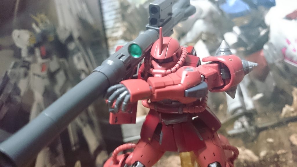 ・ザク・バズーカ 
スコープの色をメタグリーンに変更したこと以外は変更ナシっス。
……あと作中のバリスティックザクにはナイチンゲールのものと同形状のビームライフルが装備されてたっスけど、流石に用意は出来ず…