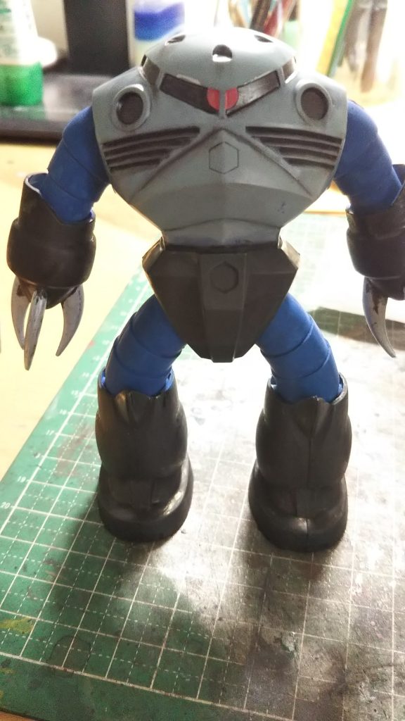 発色悪いし 大まかにアクリル水溶き筆塗りして